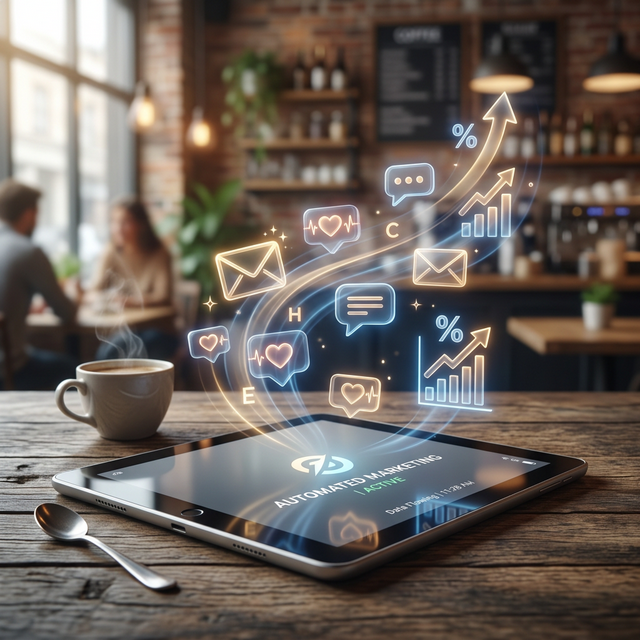 Marketing dashboard showing email and social metrics