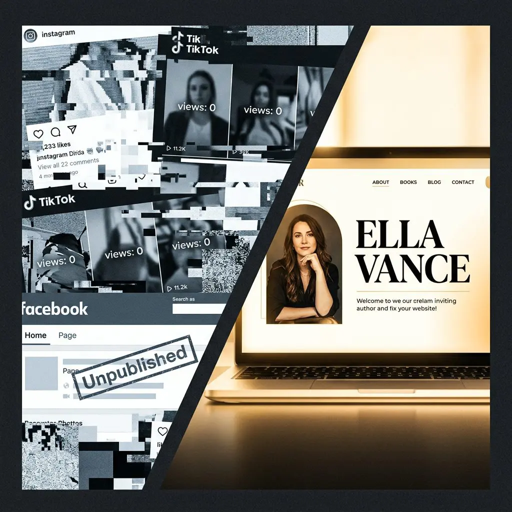 Social media platforms collapsing vs a stable author website you own