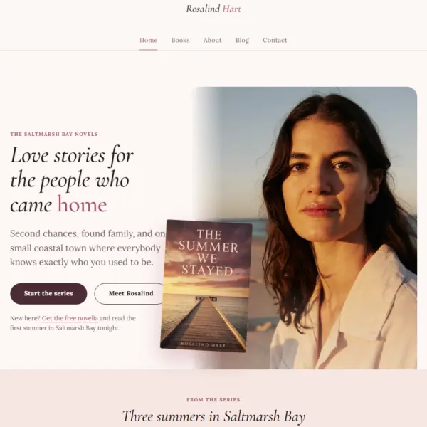 Rosalind Hart romance template home page