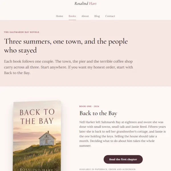 Rosalind Hart romance template books page